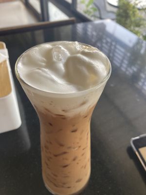 Iced lattee  at Alchemy Vegan in Chiang Mai