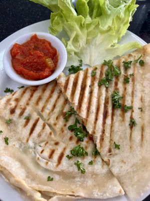 Hummus quesadilla   at Alchemy Vegan in Chiang Mai