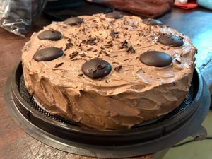 Vegan chocolate cake at Alchemy Vegan in Chiang Mai