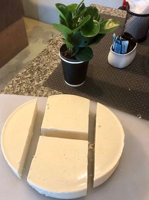 Howie Cheese (No onion or garlic). Special request order at Alchemy Vegan in Chiang Mai