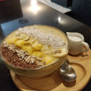 Pina Colada smoothie bowl at Alchemy Vegan in Chiang Mai
