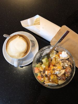 A winning brekkie combination with wrap for the road  at Alchemy Vegan in Chiang Mai