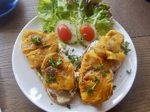 Roasted Pumpkin and Silken Tofu on Toast at Alchemy Vegan in Chiang Mai