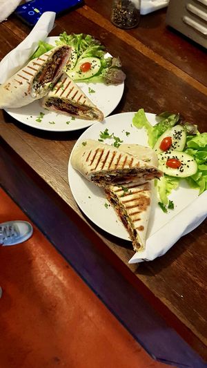 Twin pita wraps  at Alchemy Vegan in Chiang Mai