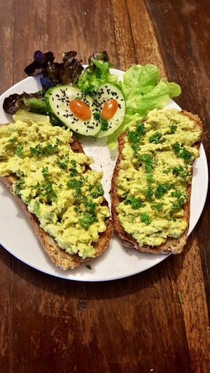 Avocado toast  at Alchemy Vegan in Chiang Mai