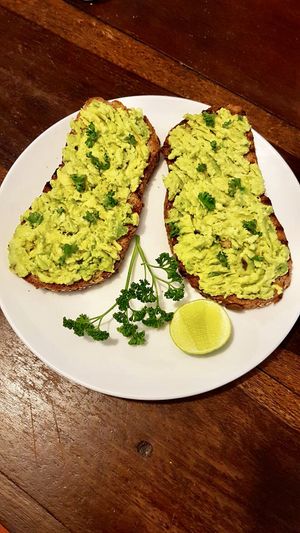 Upside down avo toast at Alchemy Vegan in Chiang Mai
