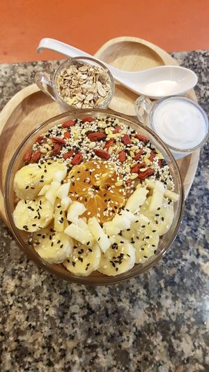 smoother bowl with coconut yoghurt and muesli  at Alchemy Vegan in Chiang Mai