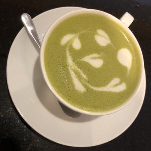Matcha latte at Alchemy Vegan in Chiang Mai