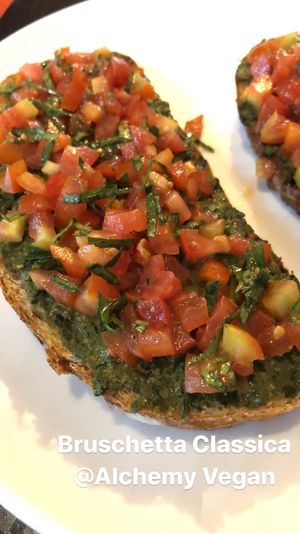 Bruschetta Classica at Alchemy Vegan in Chiang Mai