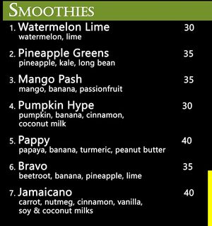 Smoothies at Alchemy Vegan in Chiang Mai