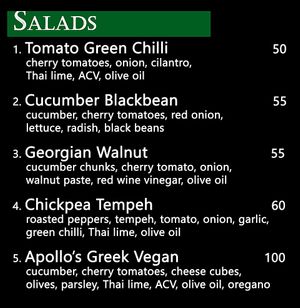 Salads at Alchemy Vegan in Chiang Mai