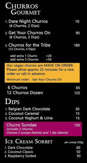 Churros and Gelato at Alchemy Vegan in Chiang Mai