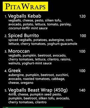 Pita Wraps at Alchemy Vegan in Chiang Mai