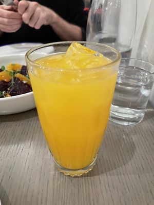 Freshly squeezed orange juice  at Ten Foot Henry in Calgary