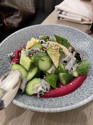 Salted cucumber and daikkon   at Ten Foot Henry in Calgary