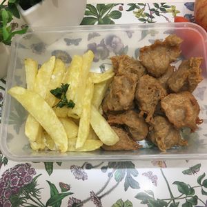 Chicken nuggets with french fries at Lush in Cebu