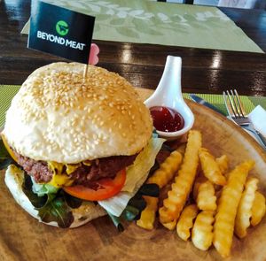 Beyond Burger and Fries at Yes Vegan in Pattaya