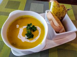 Pumpkin Soup at Yes Vegan in Pattaya