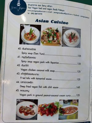 Asian cuisine at Yes Vegan in Pattaya