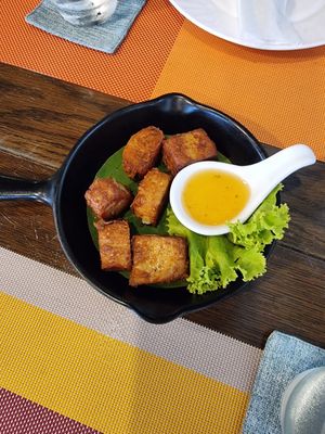 Deep fried Vegan roll at Yes Vegan in Pattaya