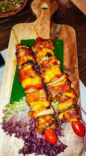 BBQ kabobs at Yes Vegan in Pattaya