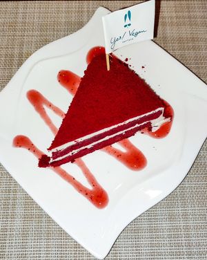 Red Velvet Cake at Yes Vegan in Pattaya