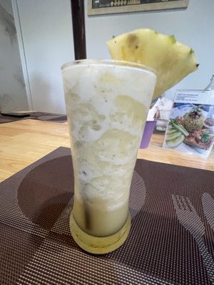 Pineapple smoothie  at Yes Vegan in Pattaya