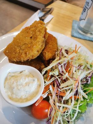 Pork cordon blue at Yes Vegan in Pattaya