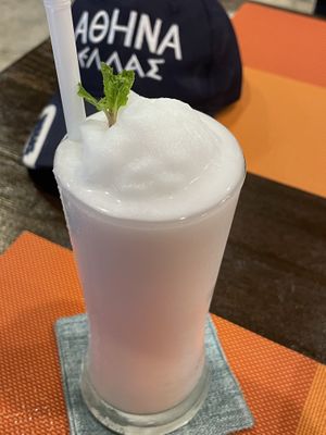 Coconut smoothie, 90 baht  at Yes Vegan in Pattaya