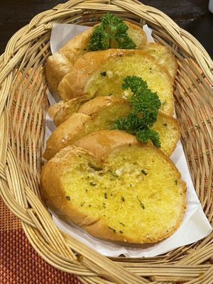 Garlic bread, 90 baht  at Yes Vegan in Pattaya