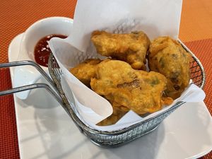 Vegan chicken nuggets, 120 baht  at Yes Vegan in Pattaya