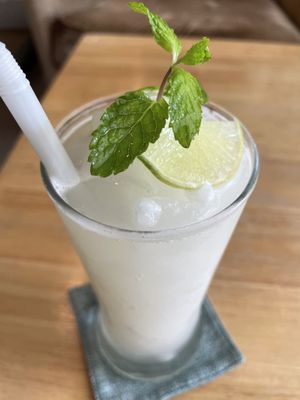 Lemon smoothie, 80 baht  at Yes Vegan in Pattaya