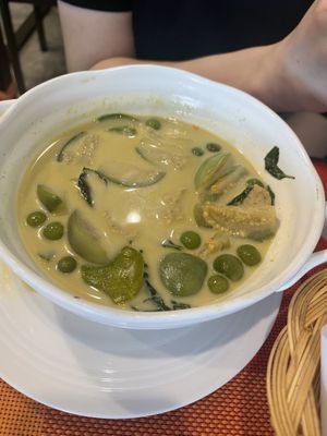 Green curry  at Yes Vegan in Pattaya