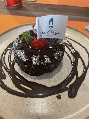 Lava cake  at Yes Vegan in Pattaya