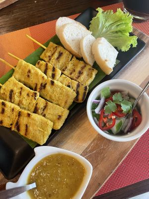 Satay  at Yes Vegan in Pattaya