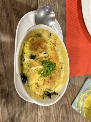 Spinach and cheese - so good   at Yes Vegan in Pattaya