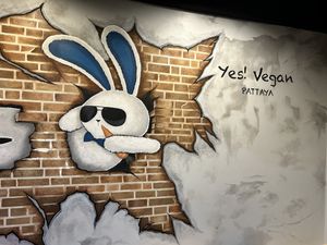 Cool art  at Yes Vegan in Pattaya