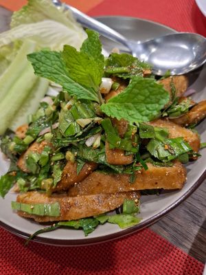 Beef salad at Yes Vegan in Pattaya