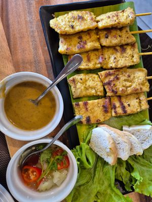 Satay at Yes Vegan in Pattaya