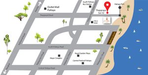 Map at Yes Vegan in Pattaya