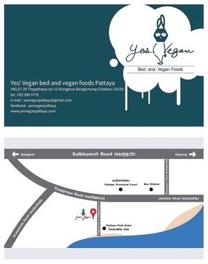 map at Yes Vegan in Pattaya