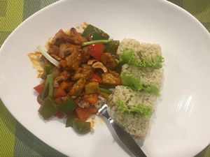 Rice dish at Yes Vegan in Pattaya