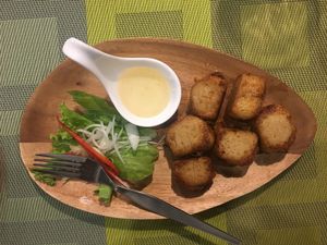 Tofu dish at Yes Vegan in Pattaya