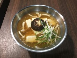 miso soup at Yes Vegan in Pattaya