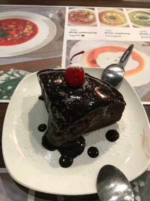 Choc lava at Yes Vegan in Pattaya