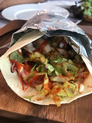 Chicken wrap at Yes Vegan in Pattaya