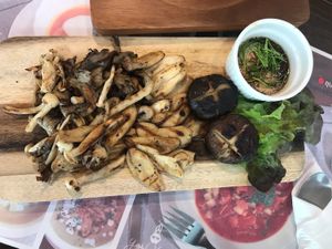 Mixed grilled mushrooms!  at Yes Vegan in Pattaya