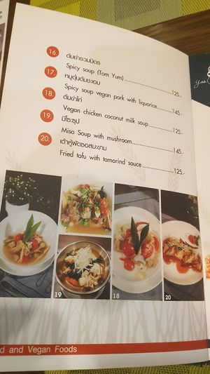 Menu page 4 at Yes Vegan in Pattaya