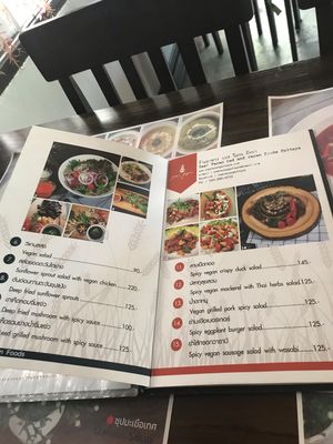 Menu at Yes Vegan in Pattaya