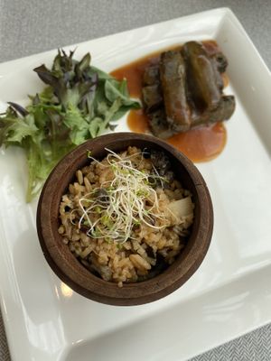 Blue Pea Tofu Bamboo Rice at elemen 元素 - HarbourFront in Central Singapore